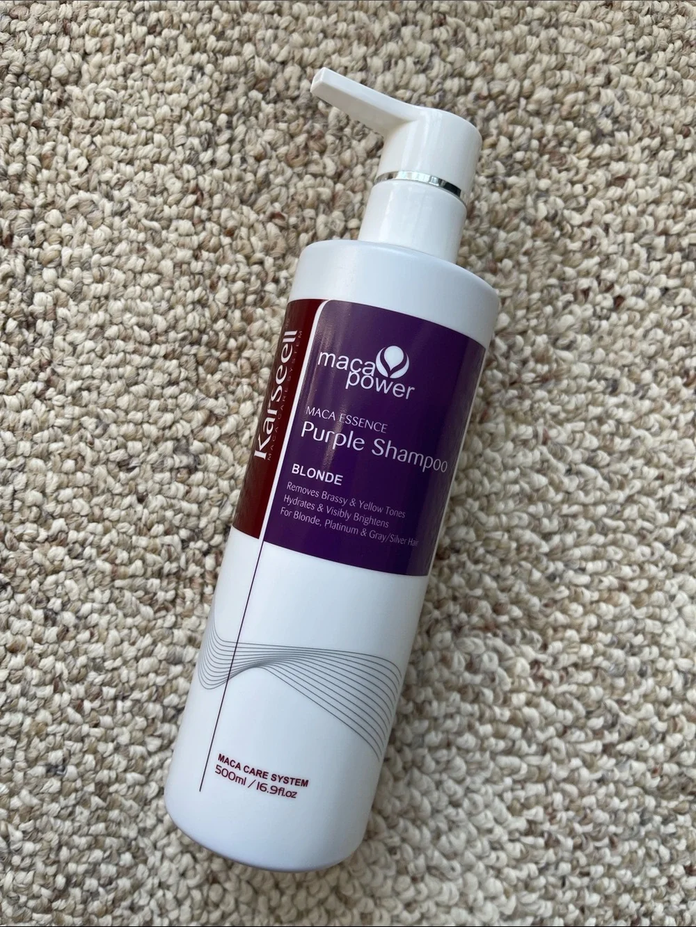 Maca Power Purple Shampoo for Blonde Hair